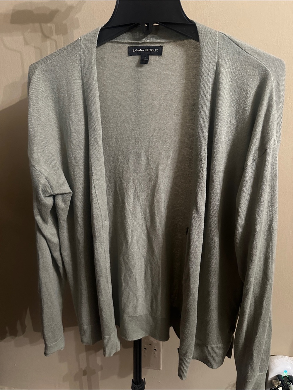 Banana Republic Women's Open-Front Sage Green Cardigan